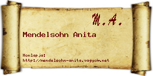 Mendelsohn Anita névjegykártya